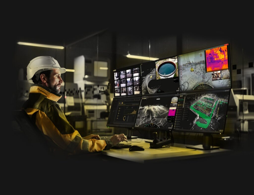 BRGS - Man using large screen computer